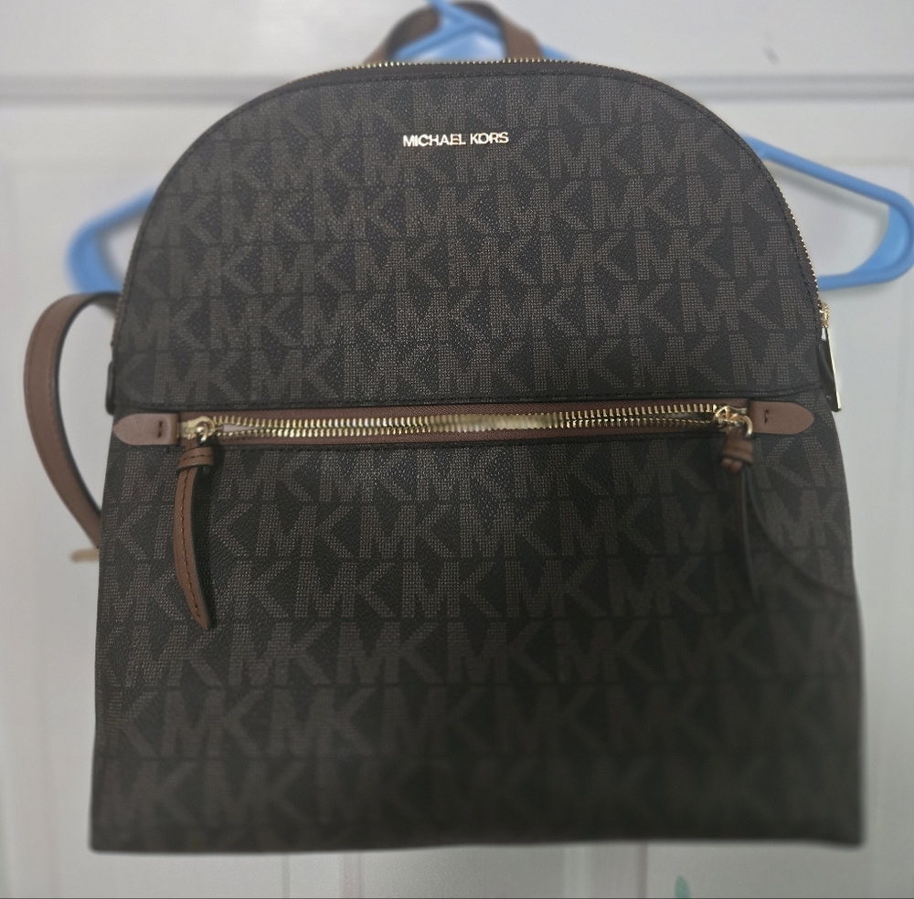 Michael Kors Signature Dark Brown Backpack (CLOSING CLOSET)